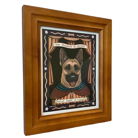 Wood Frame GERMAN SHEPHERD Wall ART "Patron Saint of Loyalty"-Krista Brooks - Picture 4 of 14